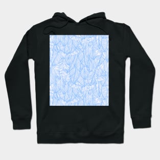 Blue Feather Angel Wings Print Hoodie